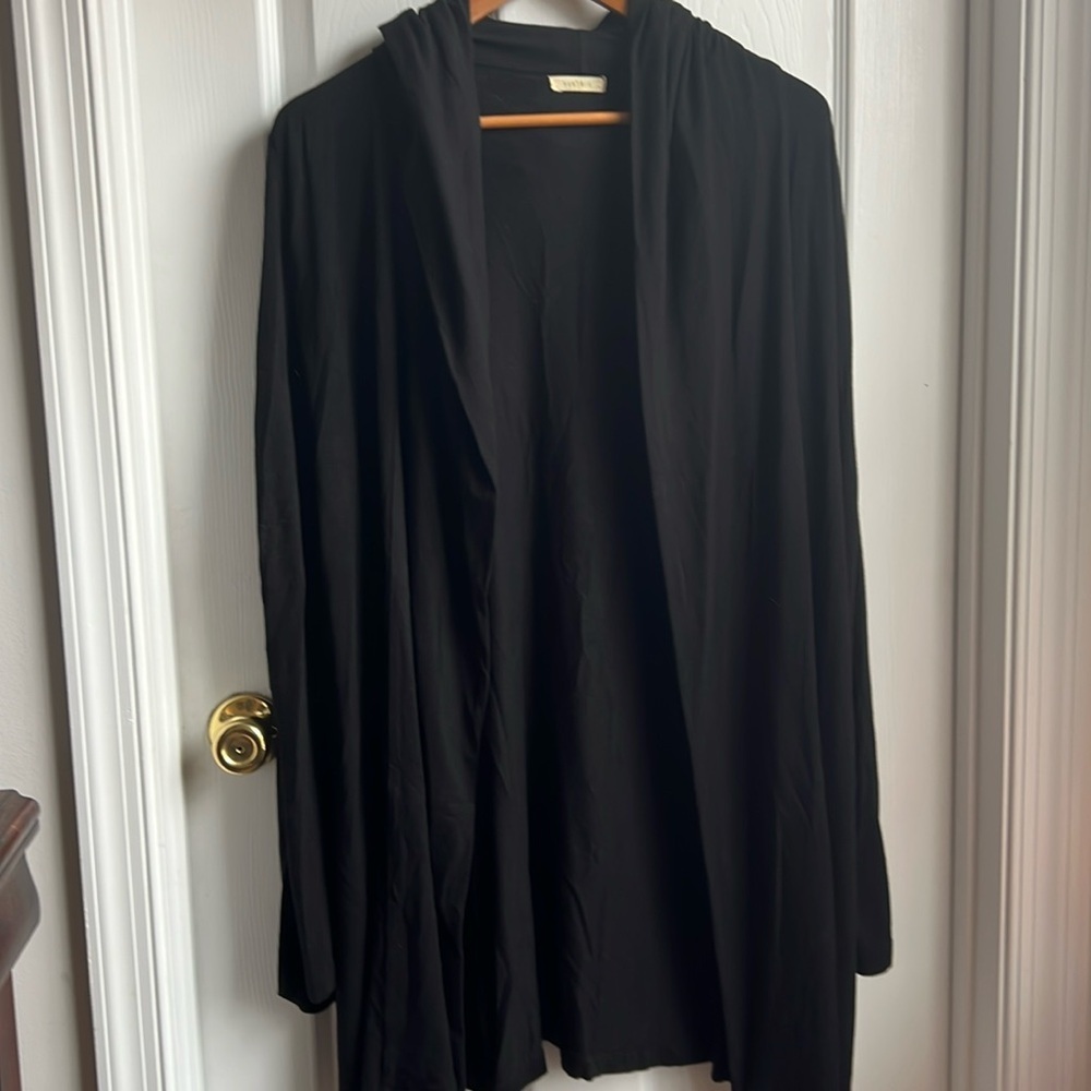 EcoSkin hooded long sleeve jersey style cardigan
